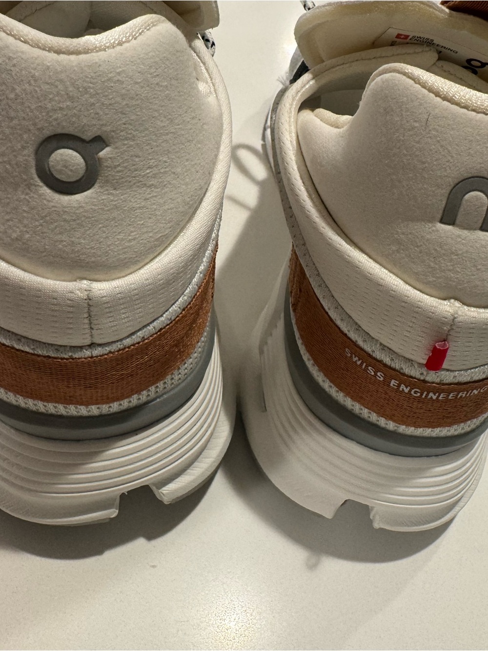 On Running mens Cloudnova 2 White Sneakers with Tan Accents - Picture 4 of 5